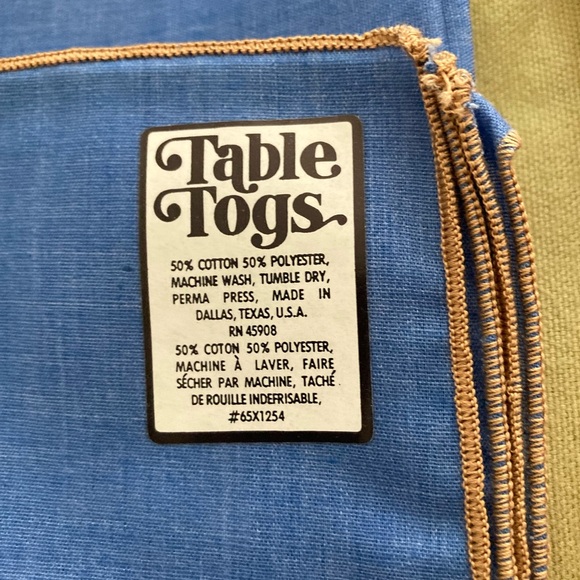 NWT blue cotton napkins still in packaging 6 total - Picture 2 of 3